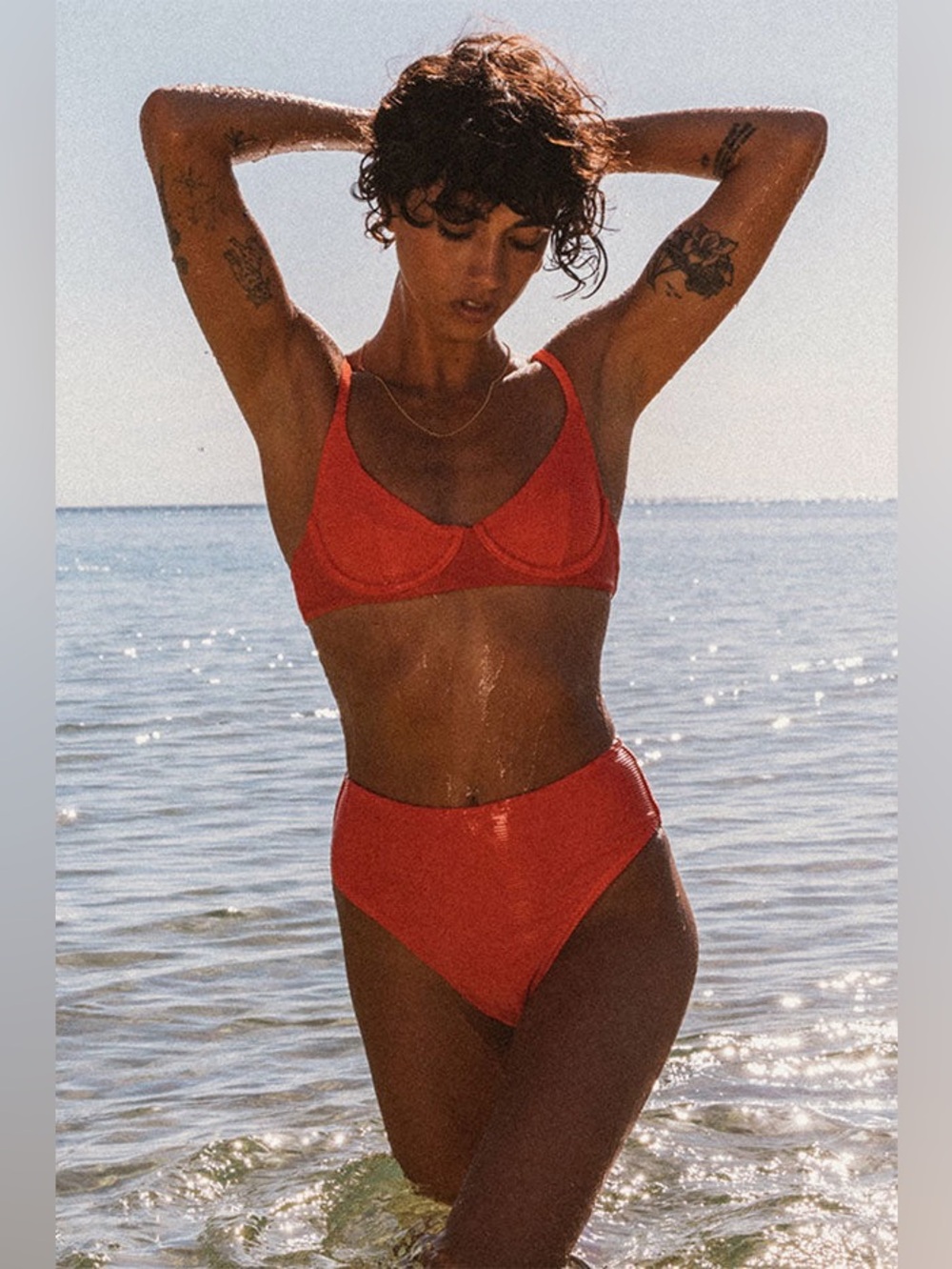 Billabong Women’s Bikini Bottoms Tanlines High Maui Color Hot Coral Size L/12